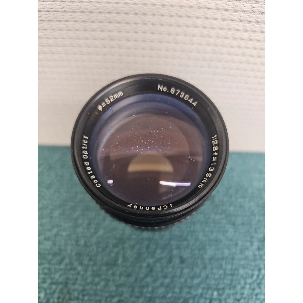 JC Penney Coated Optics 52mm 1:2.8 f=135mm Lens W/Lens Caps Minolta MD mount